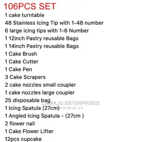 106 Pcs Cake Decorating Set