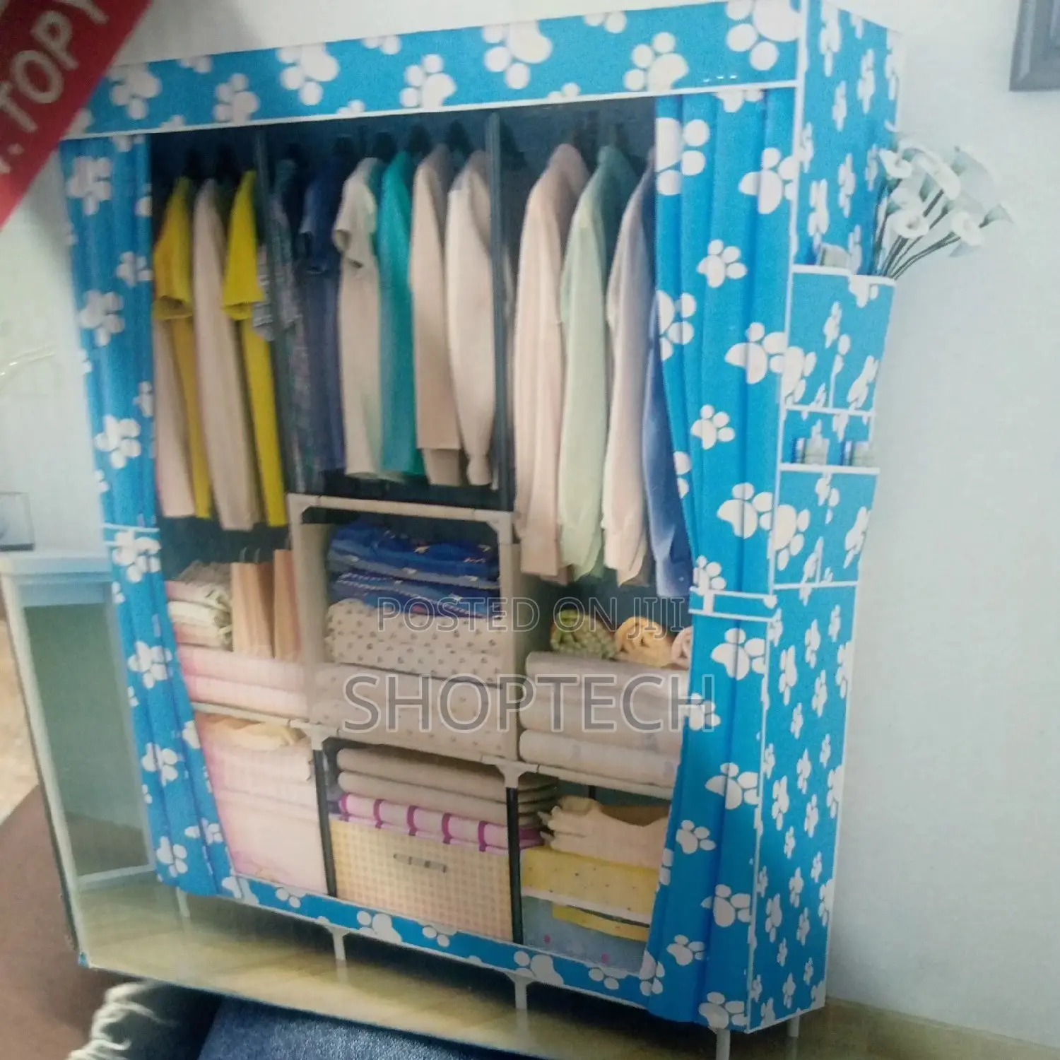 Wooden Portable Wardrobe.