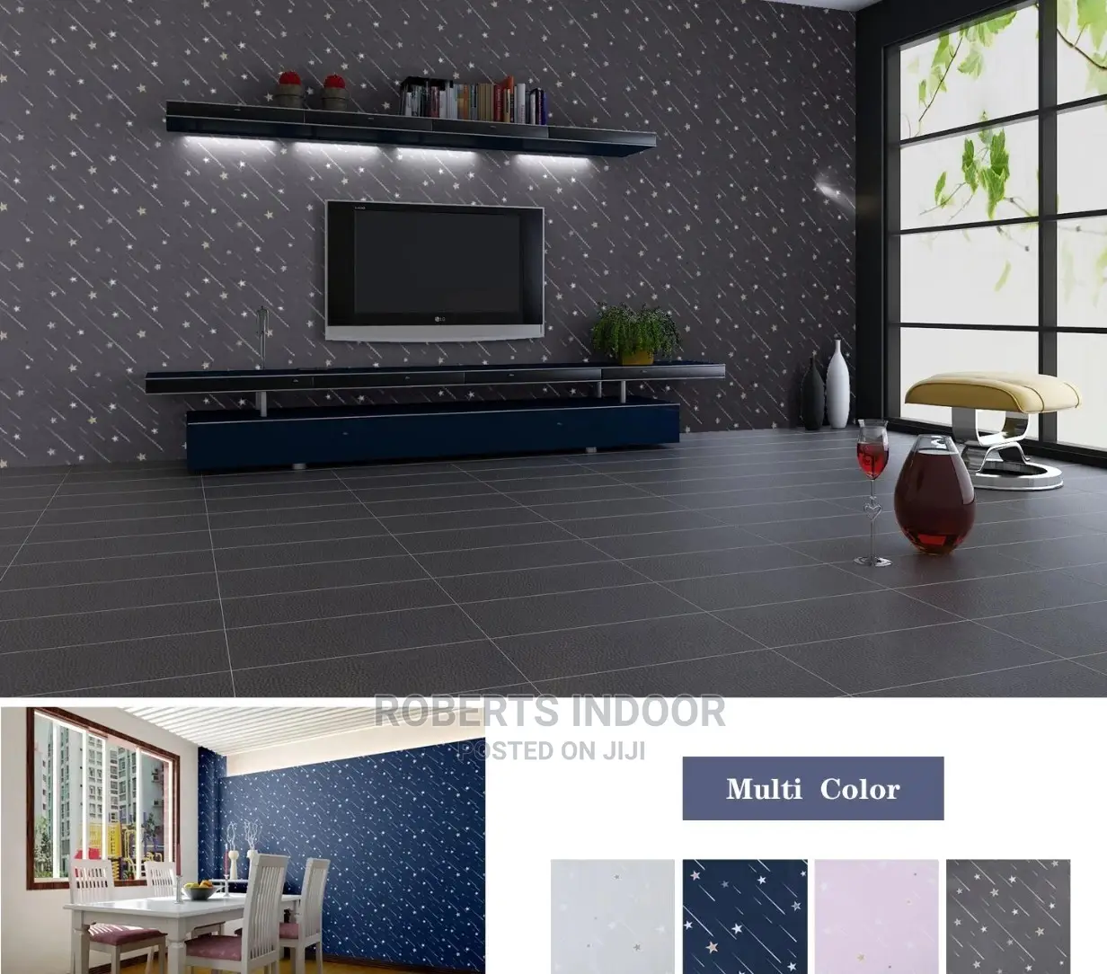 Grey Starred Wallpaper