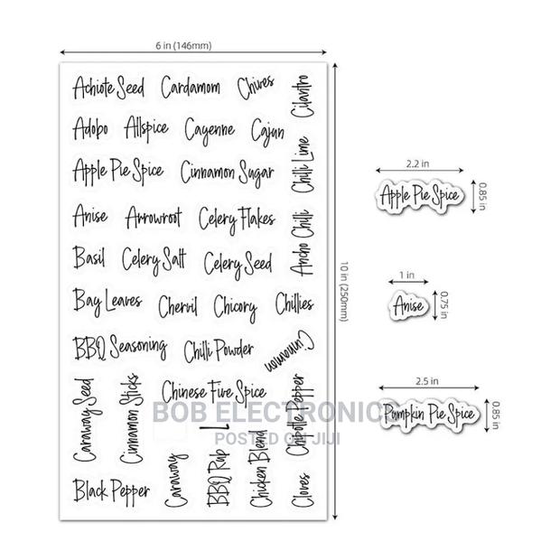 274 Clear Spice Jars Labels - thumbnail 3