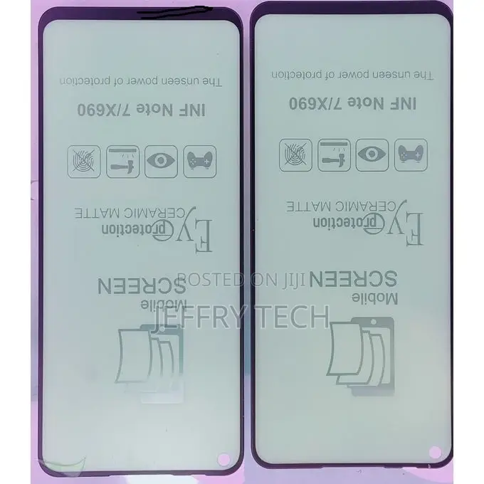 2 Screen Protector for Infinx Not7/X690 Ceramic - Black Fram