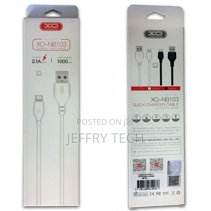 Charging Cable -NB103 -Type-C - White- 1M