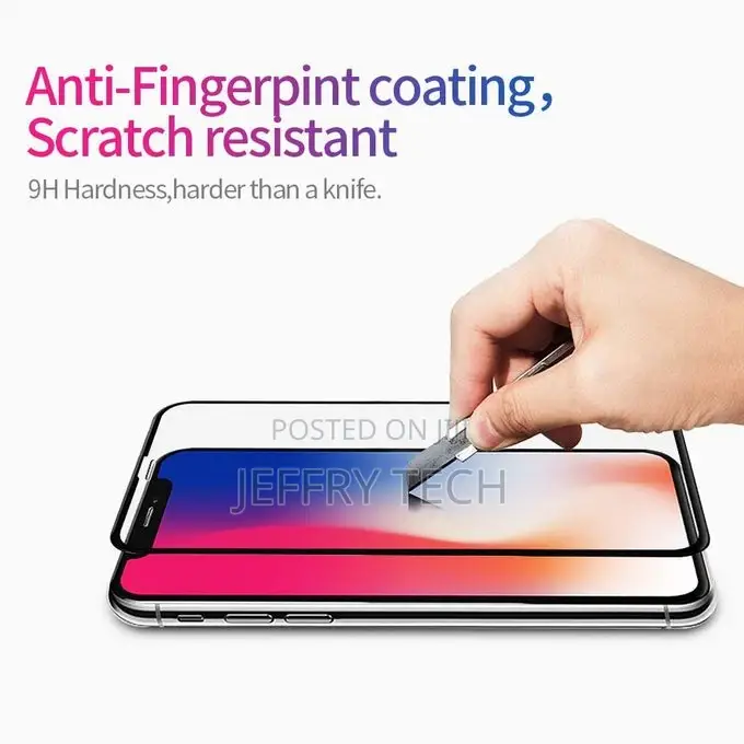 Tempered Glass Screen Protector for iPhone XS Max - Black
