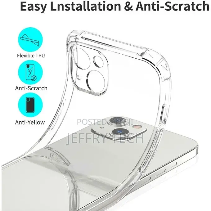Protective Back Cover for iPhone 13 - Transparent - Clear