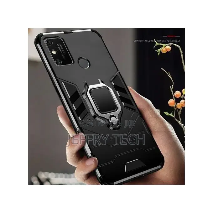 Cover With Metal Ring Shockproof Case for Samsung M51 - Bla