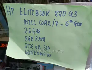 New Laptop HP EliteBook 820 G3 8GB Intel Core I7 SSD 256GB