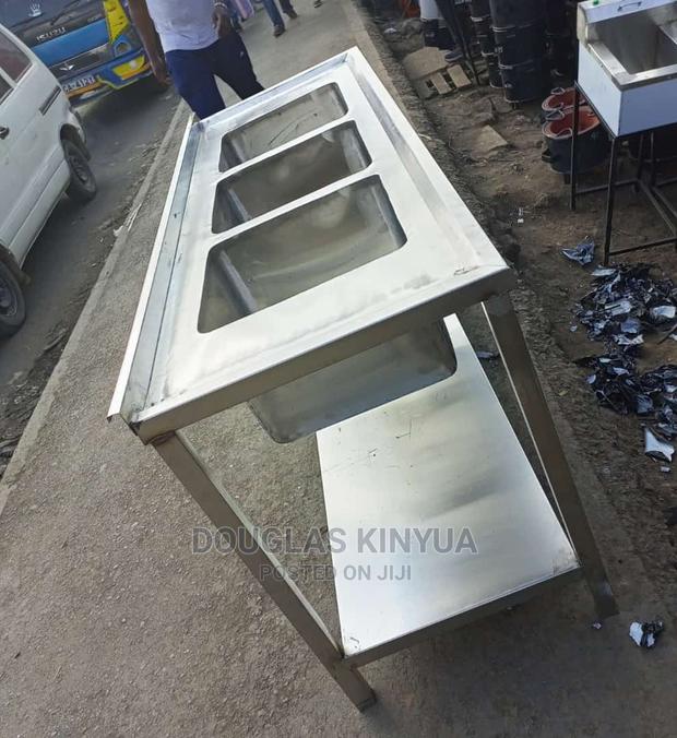 Kitchen Sink Stainless Steel Triple Deep Bowl - main view