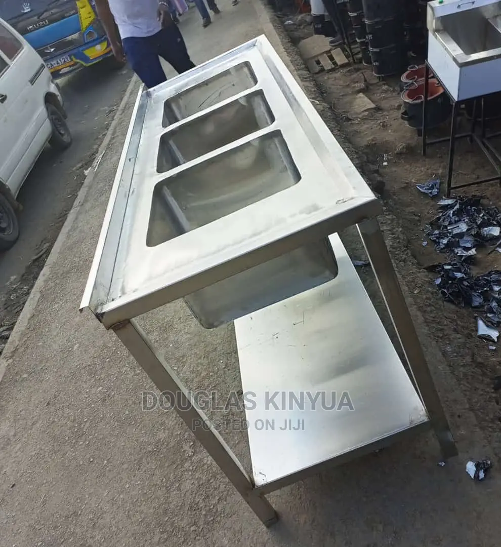 Kitchen Sink Stainless Steel Triple Deep Bowl