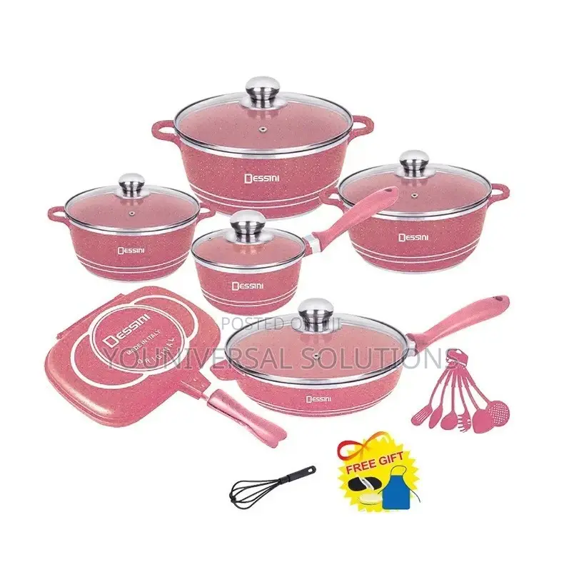 Dessini 23pcs Red Cookware Set