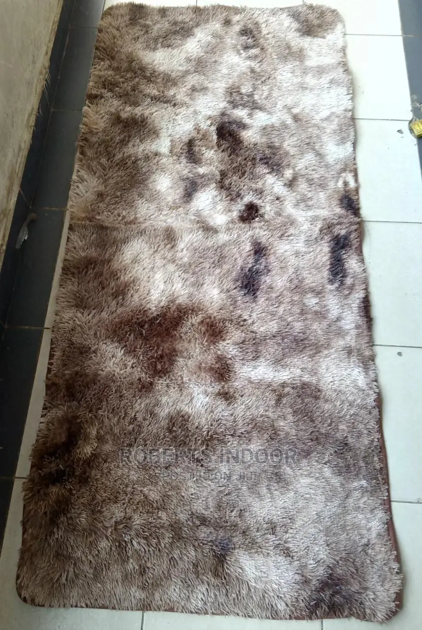 Brown Fluffy Bedside Mat