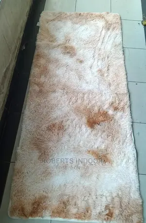 Beige Patched Bedside Mat