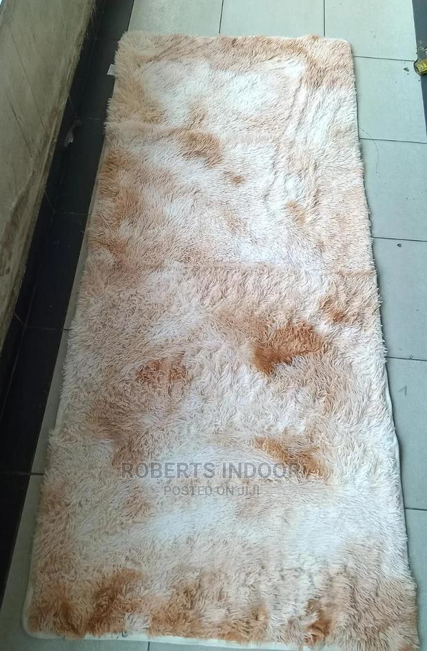 Beige Patched Bedside Mat - main view