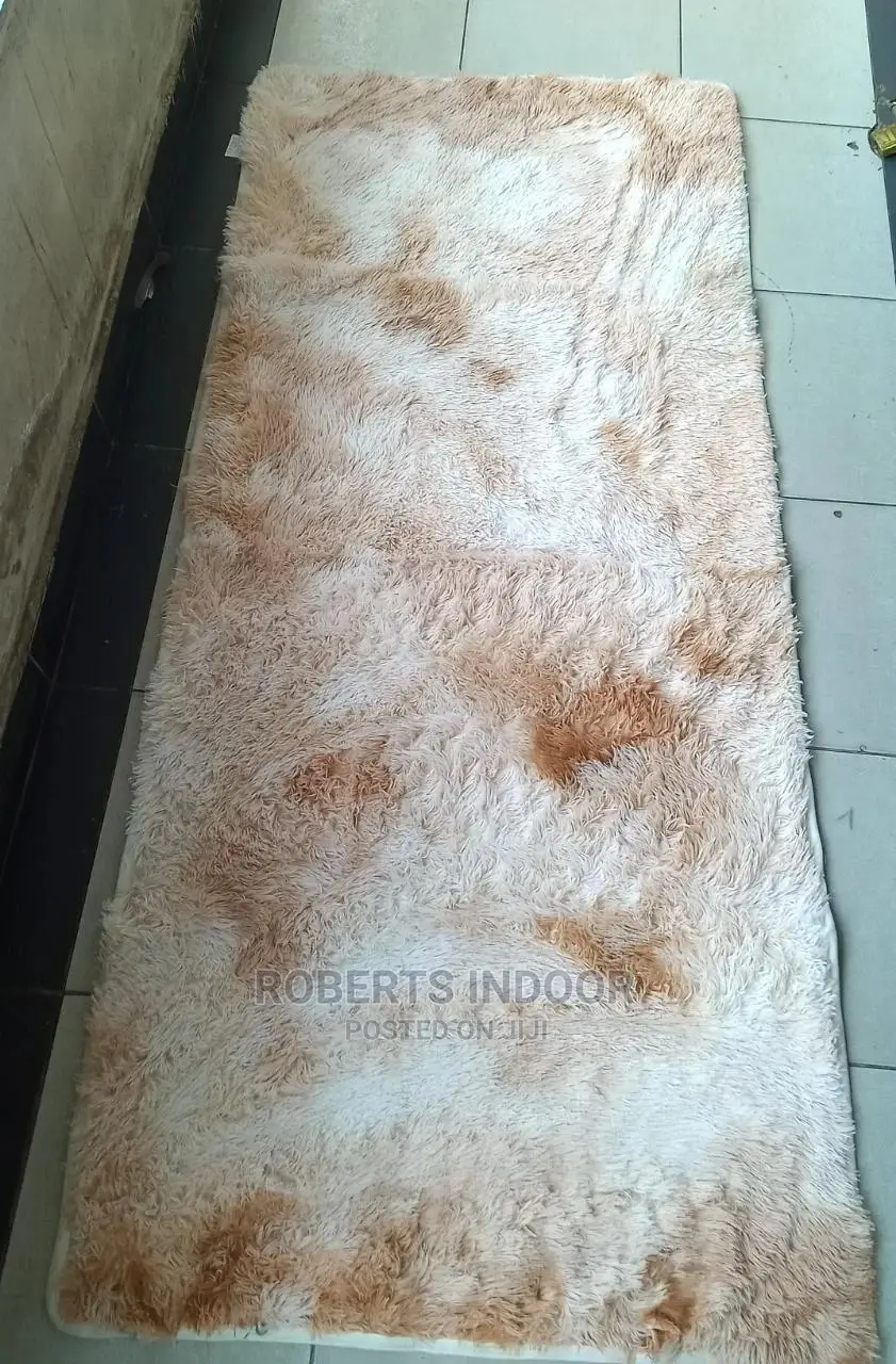Beige Patched Bedside Mat