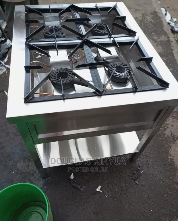 Stainless Steel Commercial Gas Cooker With Four Burners