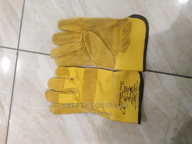 Yellow Leather Gloves - main view