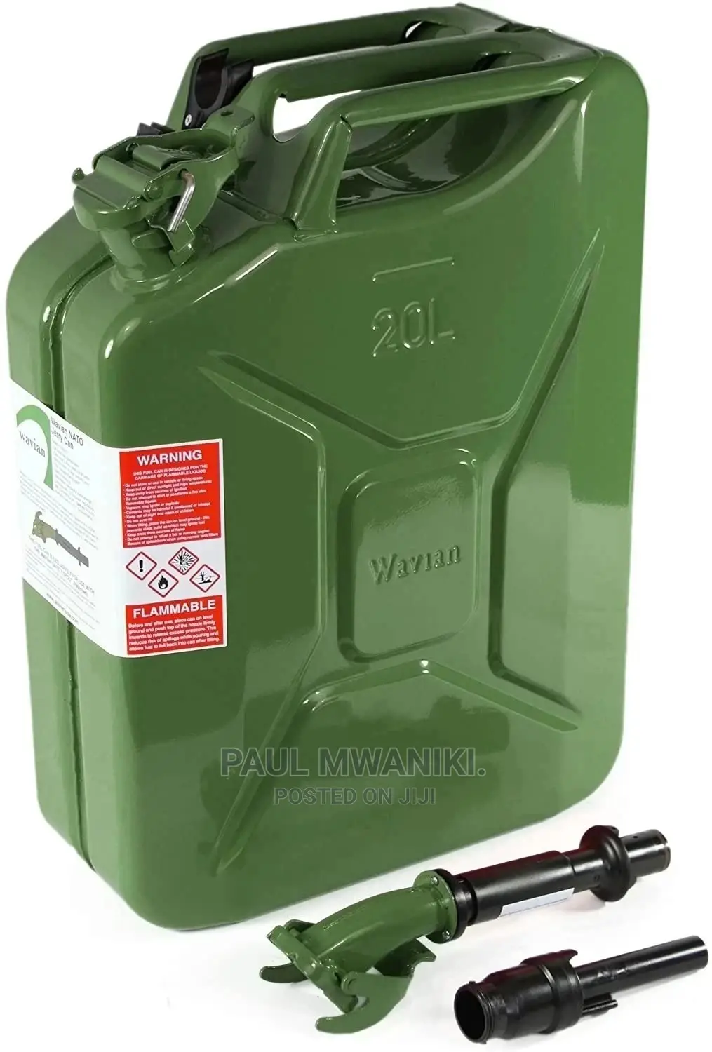 20 L Steel Fuel Can, Gasoline Container.