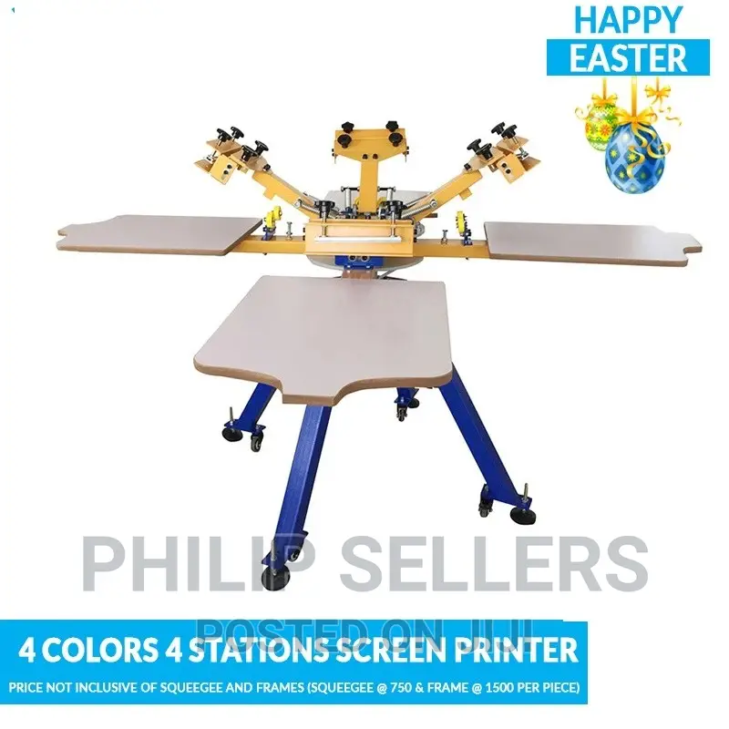 Printing Color/Station: 4 Colors and 4 Stations