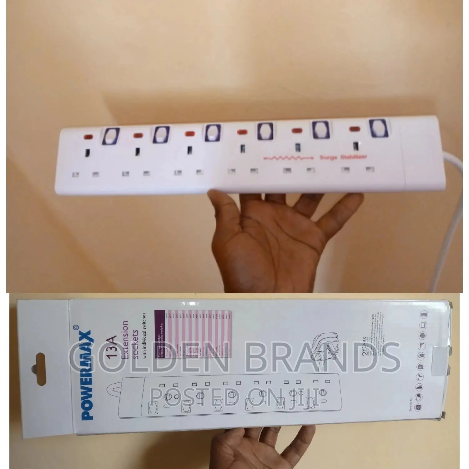 Powermax Brandnew Original 6-Way Socket Extension- 3meters
