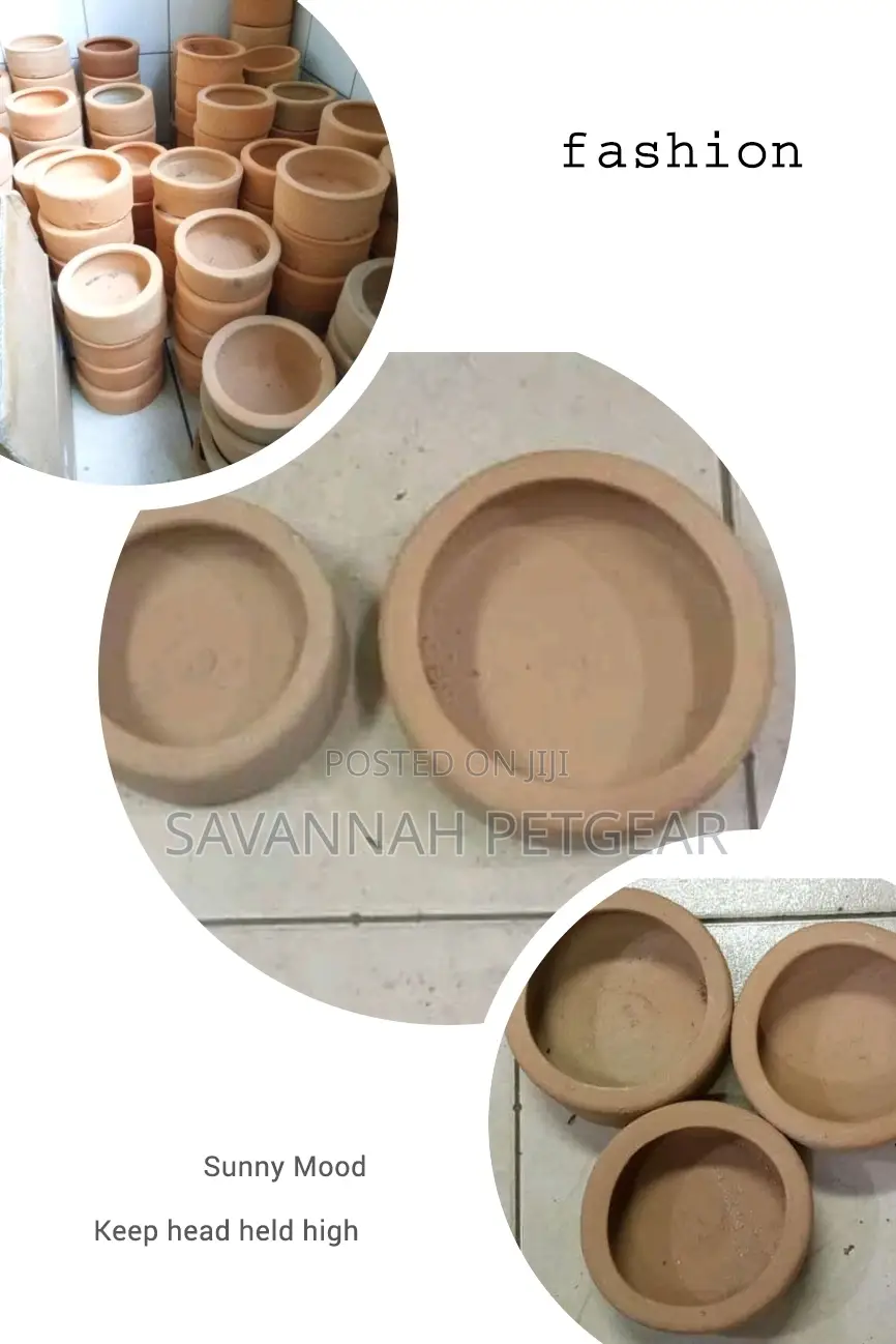 Large Size Rabbit Clay Feeding And Watering Bowls