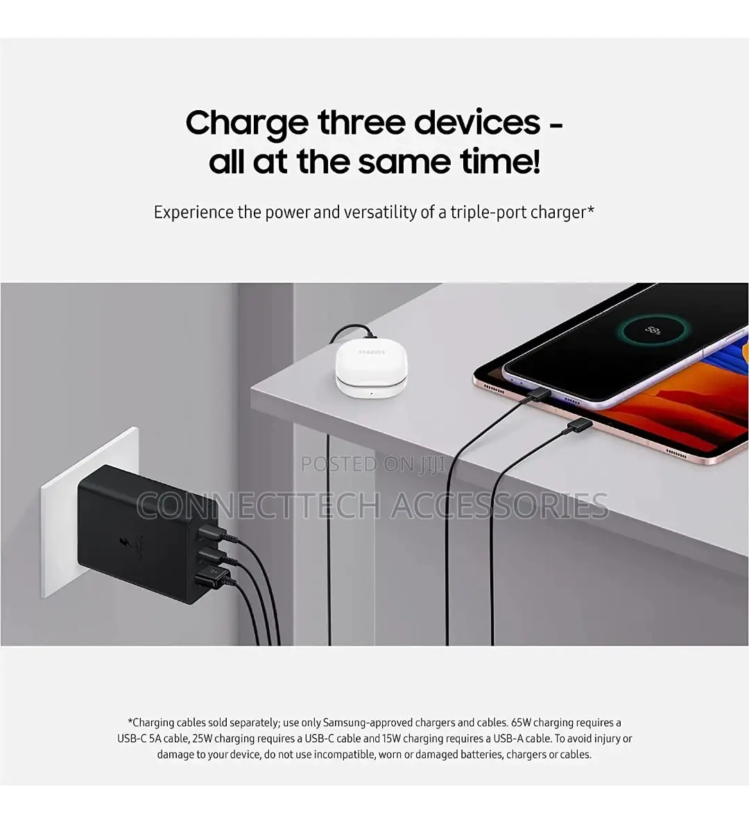 Original Samsung 65W PD Power Adapter Trio