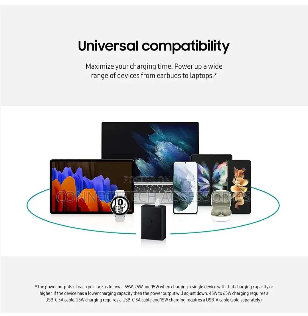 Original Samsung 65W PD Power Adapter Trio