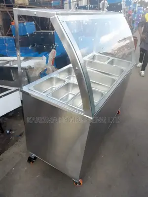 Food Warmer Stainless Steel With Curved Glass