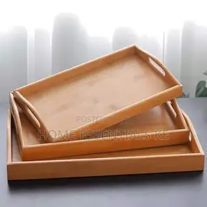 3pcs Quality Bamboo Serving Trays Coffee/Dinner/Lunch/Hotel/