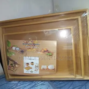 3pcs Quality Bamboo Serving Trays Coffee/Dinner/Lunch/Hotel/