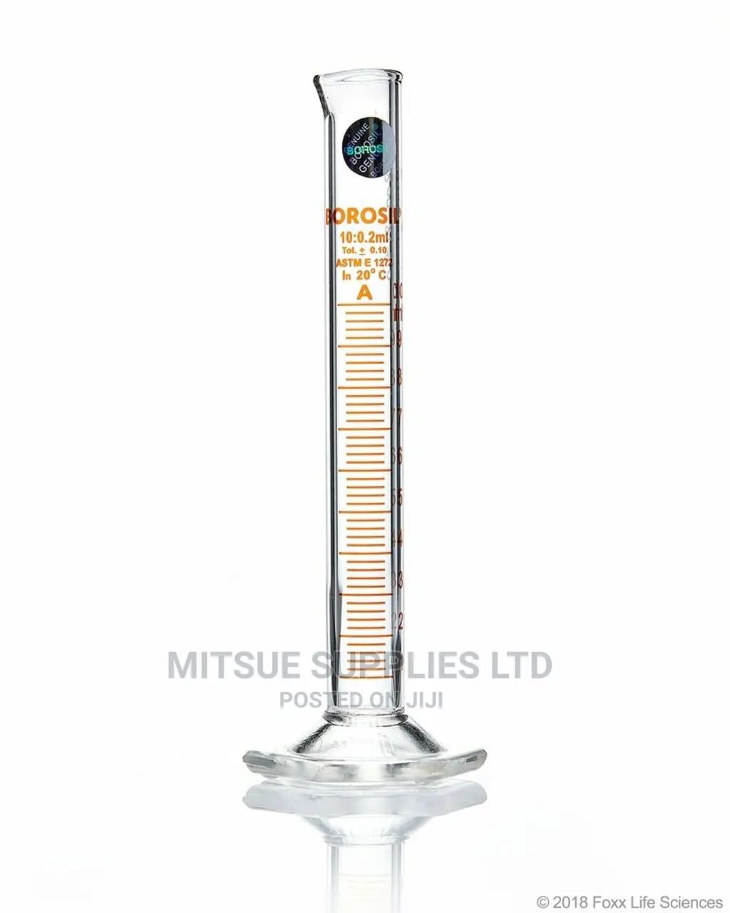 Pair of Measuring Cylinder 25ml Glass ( Borosil)