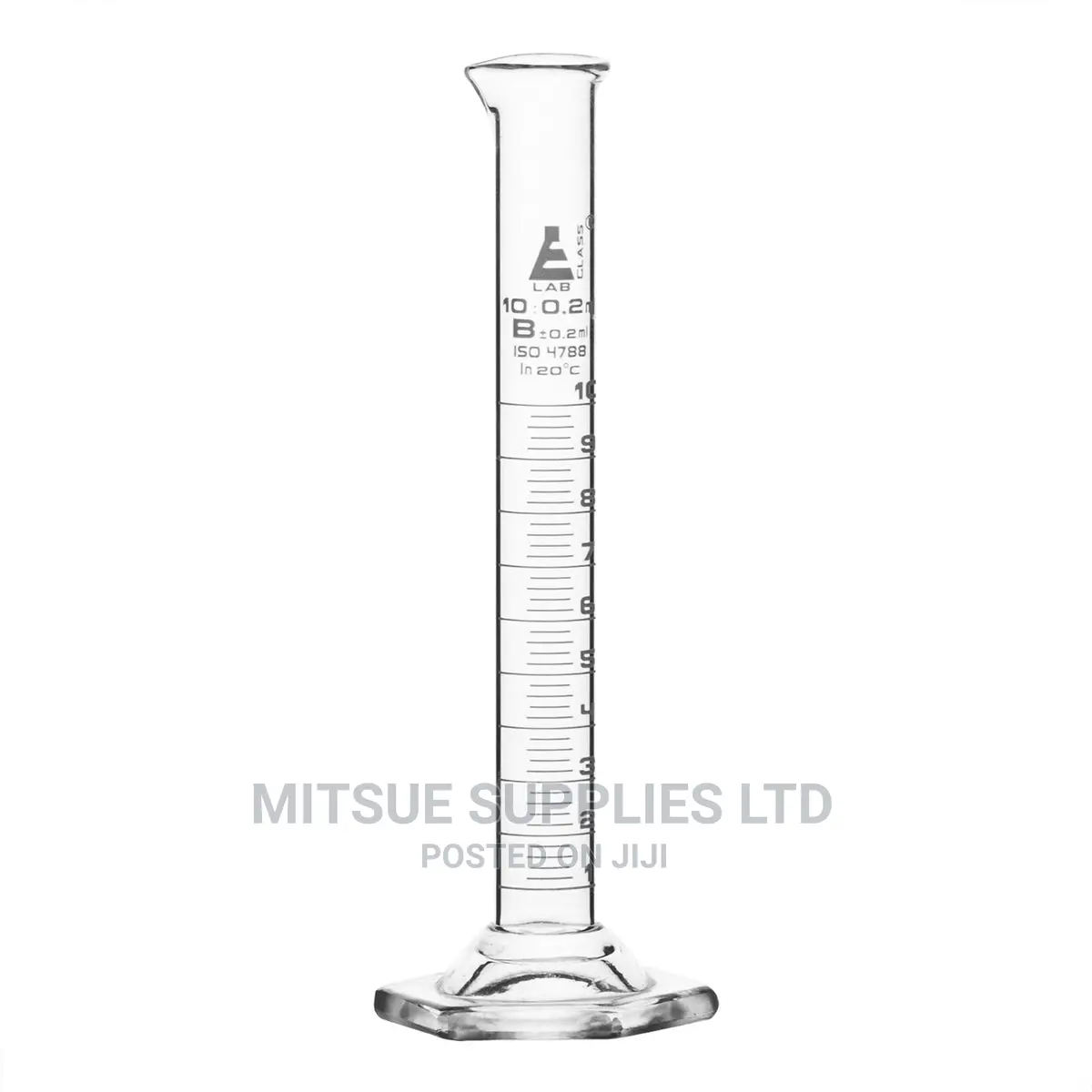Pair of Measuring Cylinder 100ml Glass ( Borosil)