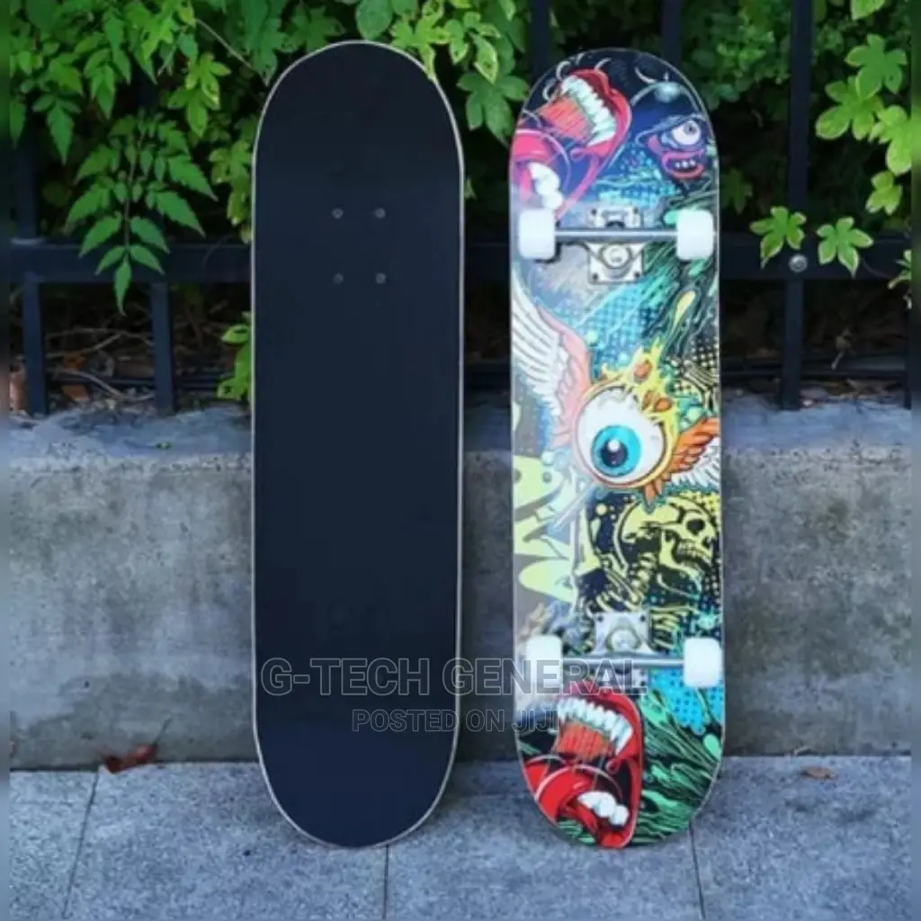 Skateboard With Rubber Wheels
