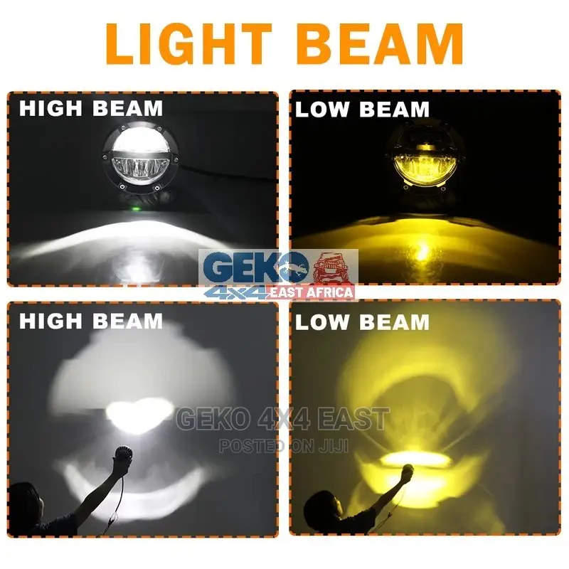 Dual Color Spot Light, Fog Light, 4inch Round (Pair)