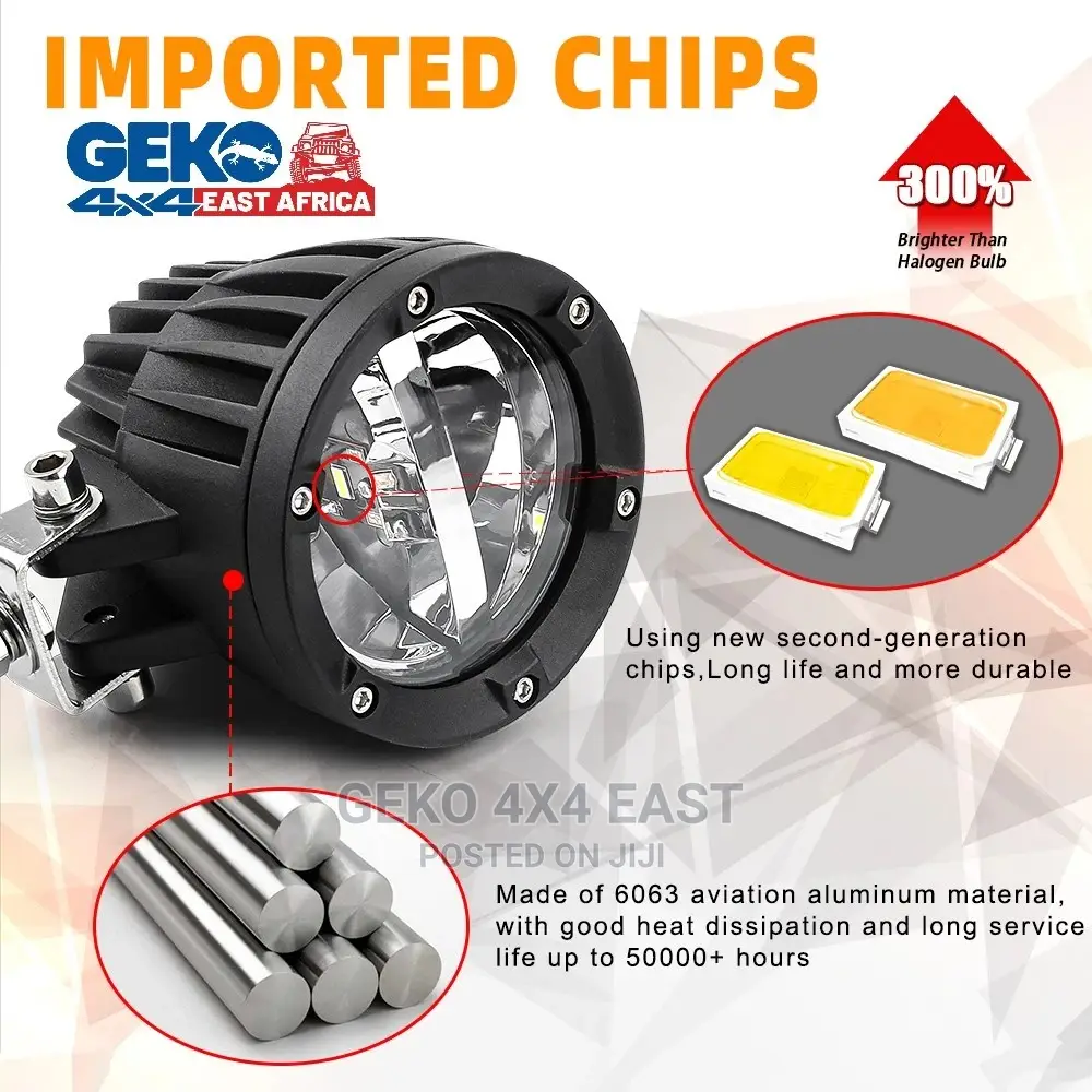 Dual Color Spot Light, Fog Light, 4inch Round (Pair)