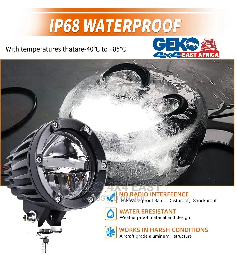 Dual Color Spot Light, Fog Light, 4inch Round (Pair)
