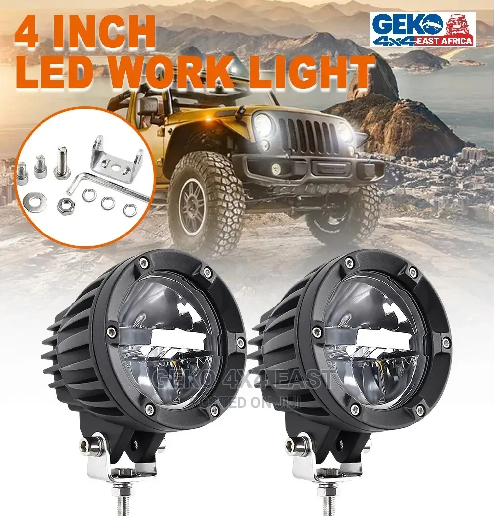 Dual Color Spot Light, Fog Light, 4inch Round (Pair)