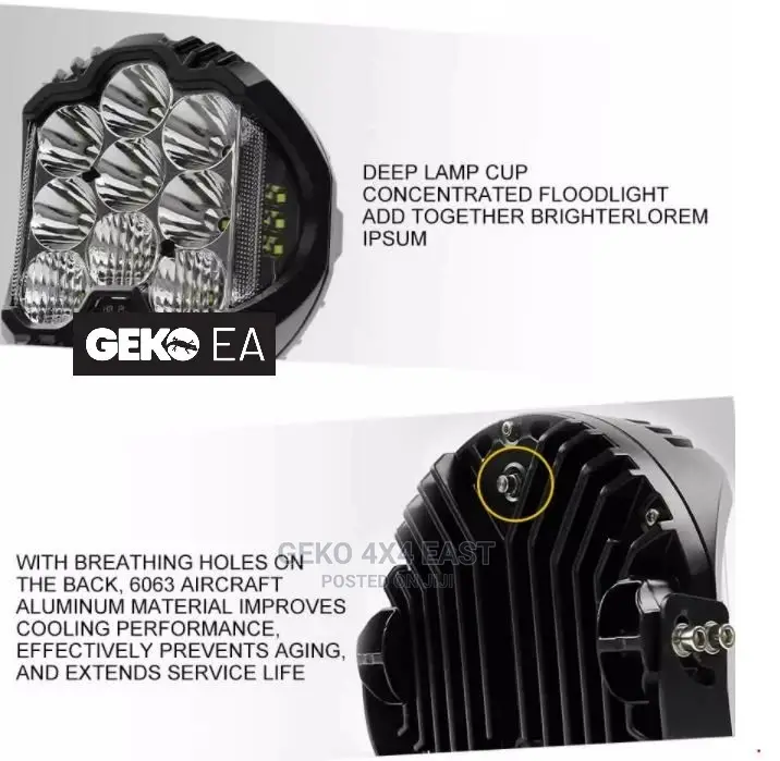 5 Inch White Side Shooters Combo Beam, 4X4 Driving Light