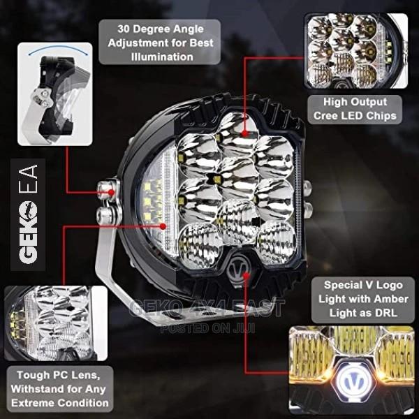 5 Inch White Side Shooters Combo Beam, 4X4 Driving Light - thumbnail 2
