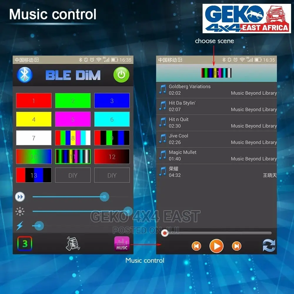 Rock Lights, Multi Color LED Rgb App Contolled