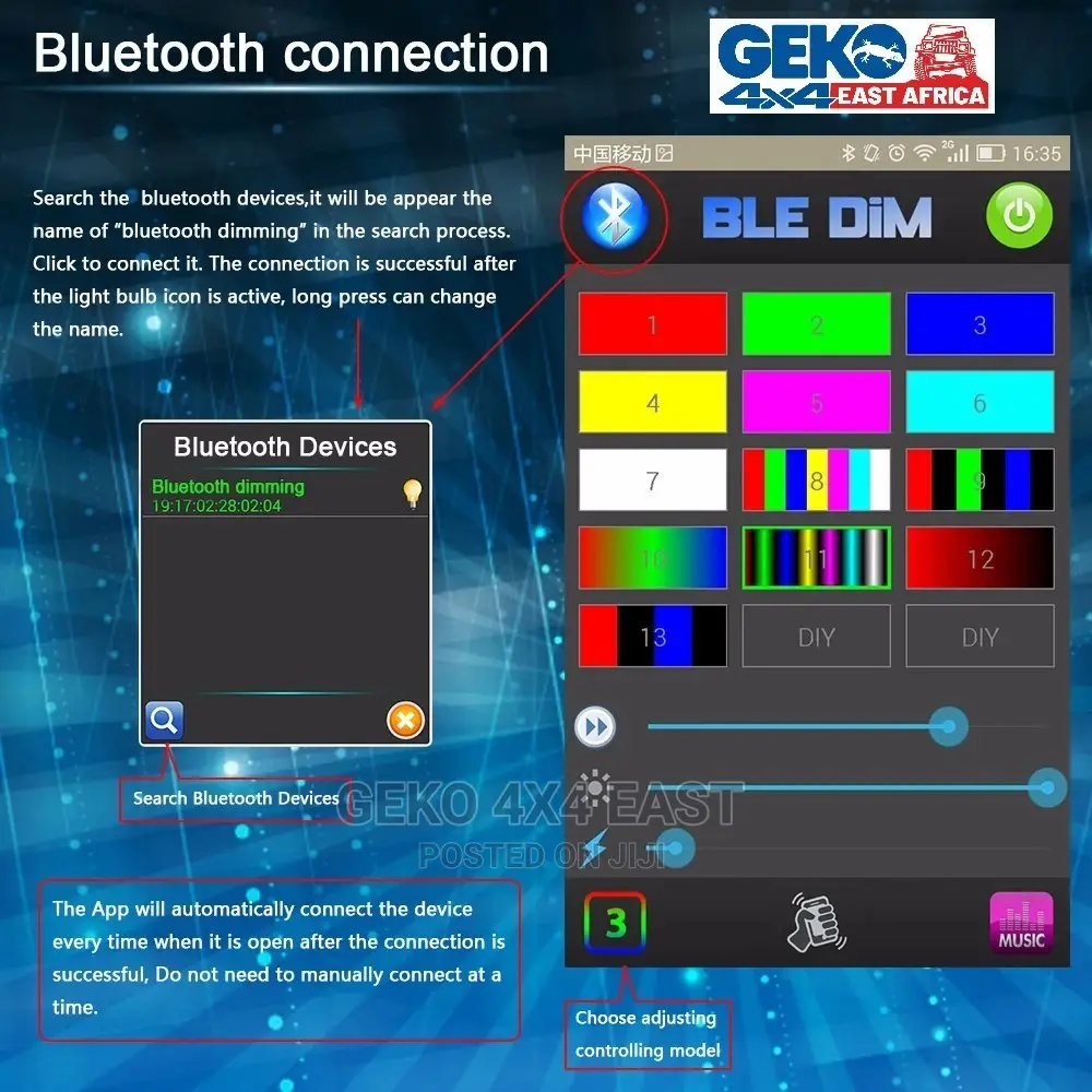 Rock Lights, Multi Color LED Rgb App Contolled