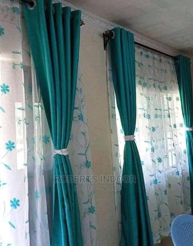 Turquoise Linen Curtain - main view