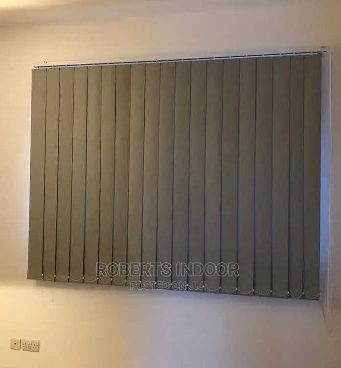 Brown Vertical Office Window Blinds