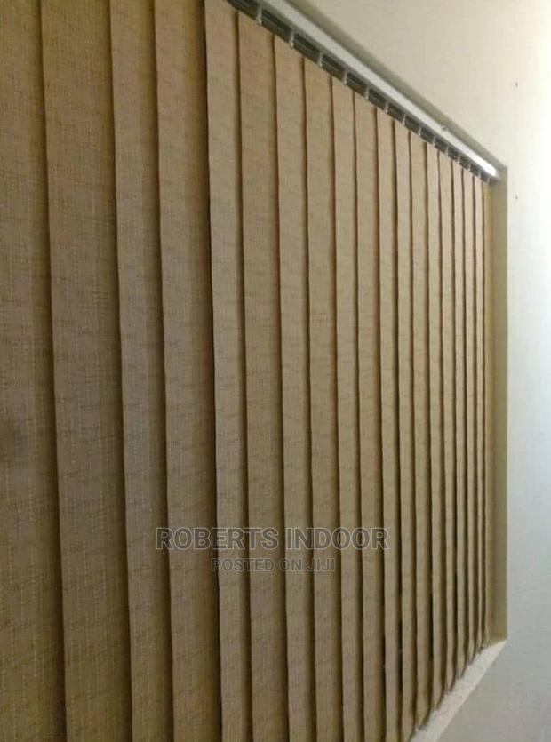 Brown Vertical Window Blinds