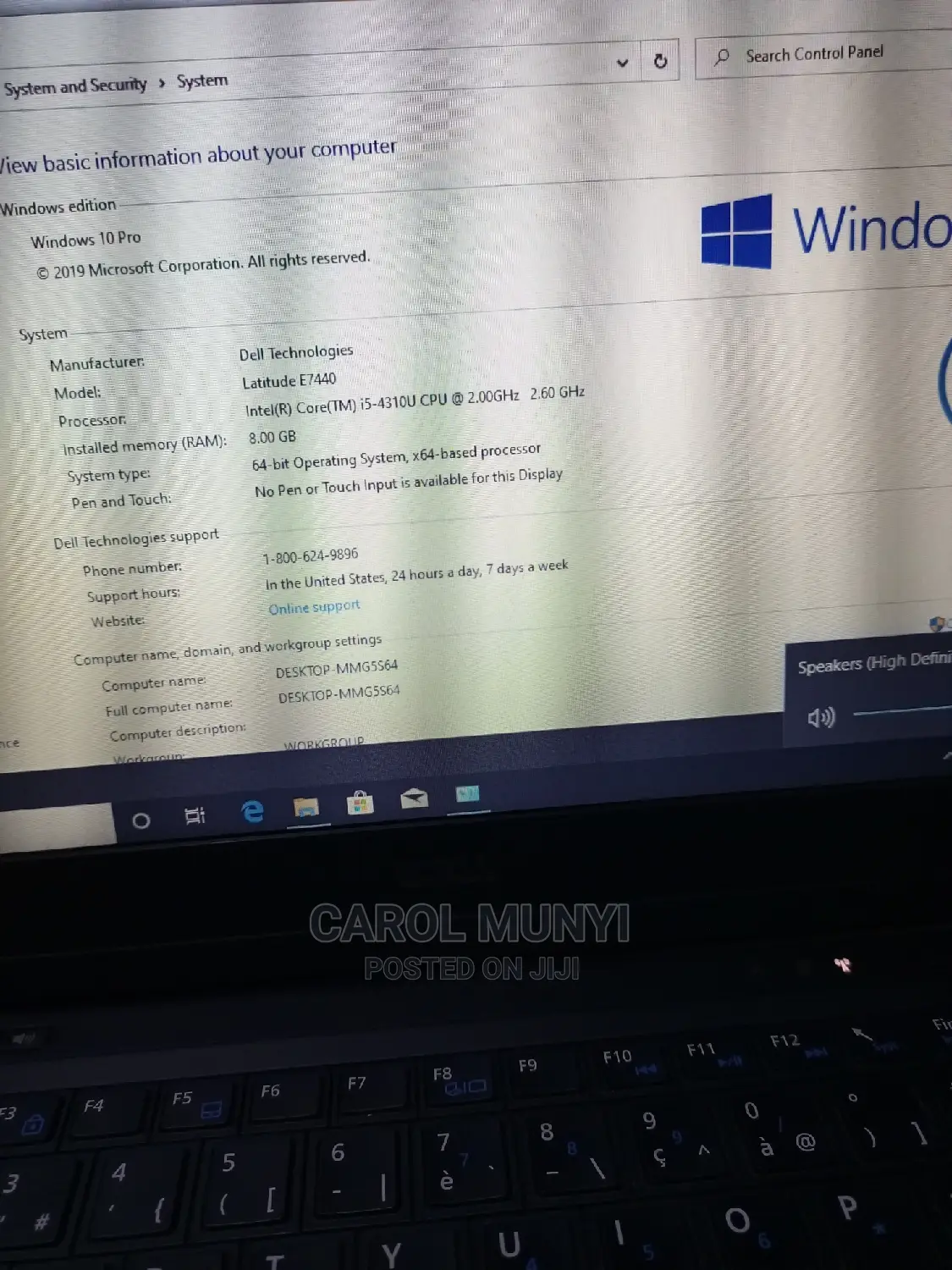 Laptop Dell Latitude 7440 8GB Intel Core I5 HDD 500GB
