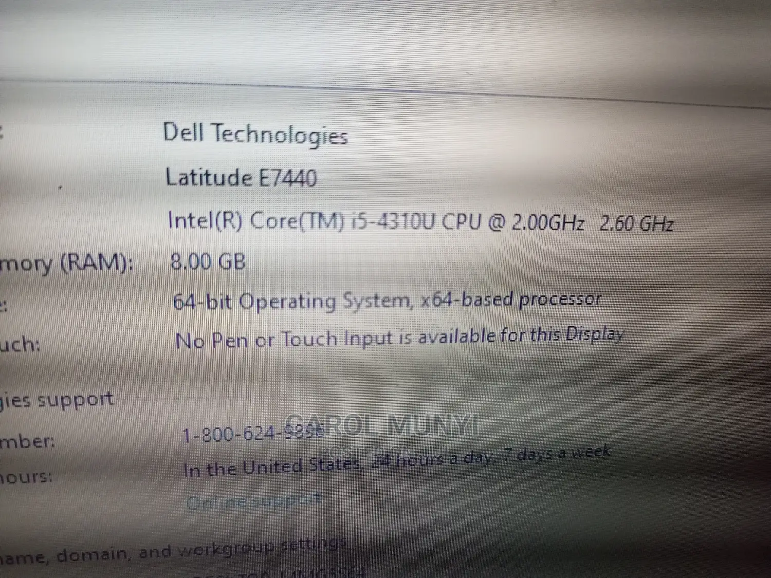Laptop Dell Latitude E7240 8GB Intel Core I5 HDD 500GB