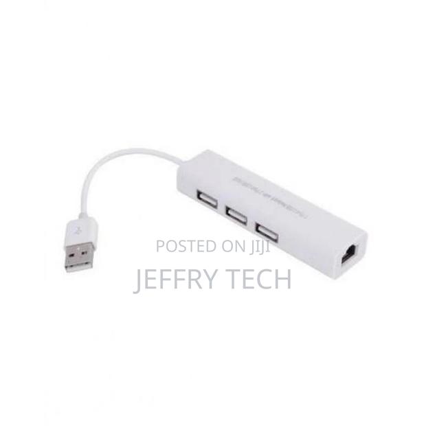 Rj45 Network Adapter for Pc Laptop 3 Port Usb Hub Usb to Rj4