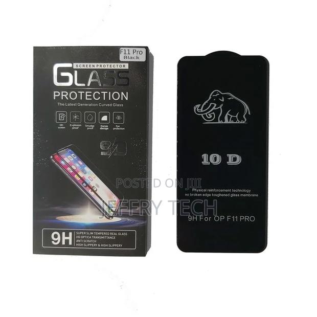Tempered Glass Screen Protector for Oppo F11 Pro - Black - thumbnail 2