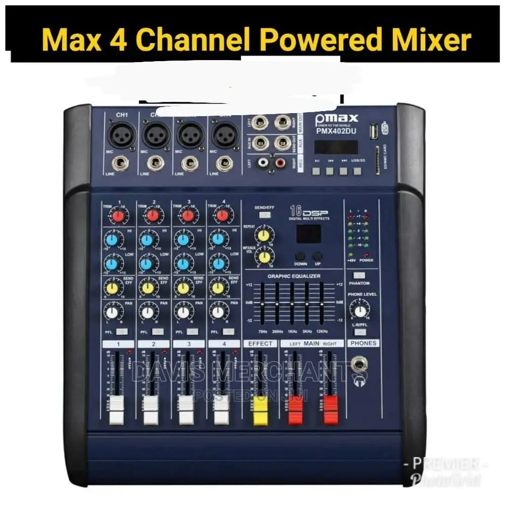 Max 4 Chanel Powered Mixer
