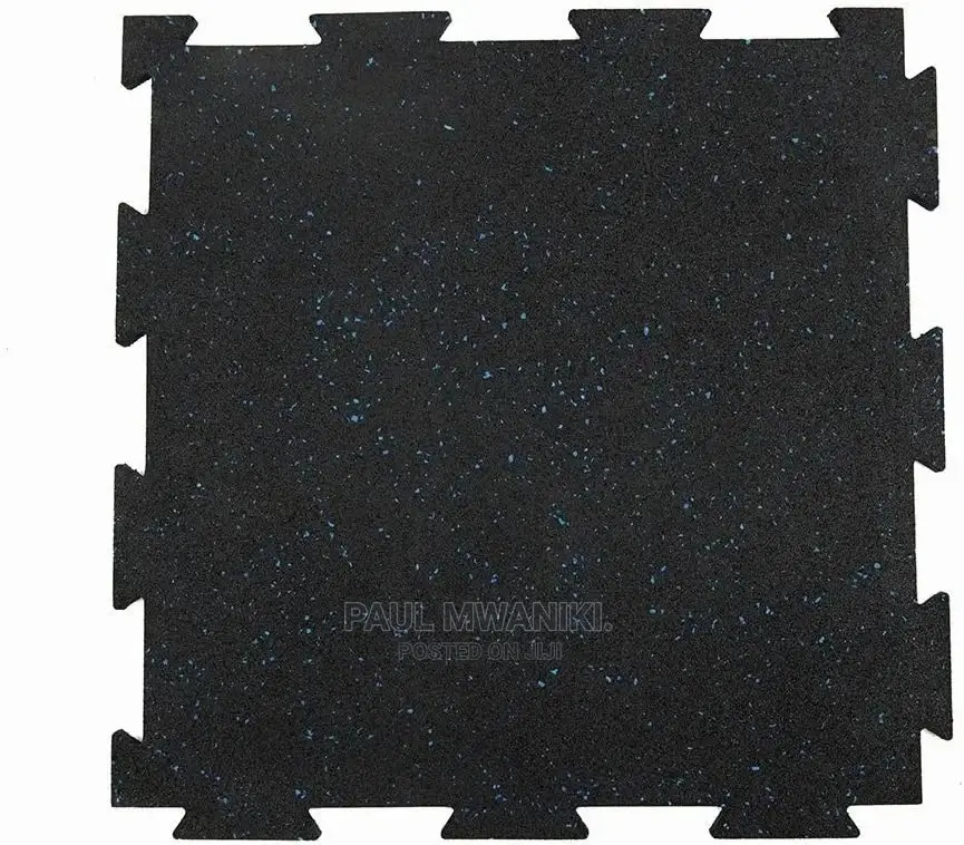 Interlocking Gym Rubber Floor Tile. 15mm Thick