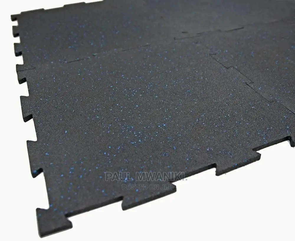 Interlocking Gym Rubber Floor Tile. 15mm Thick