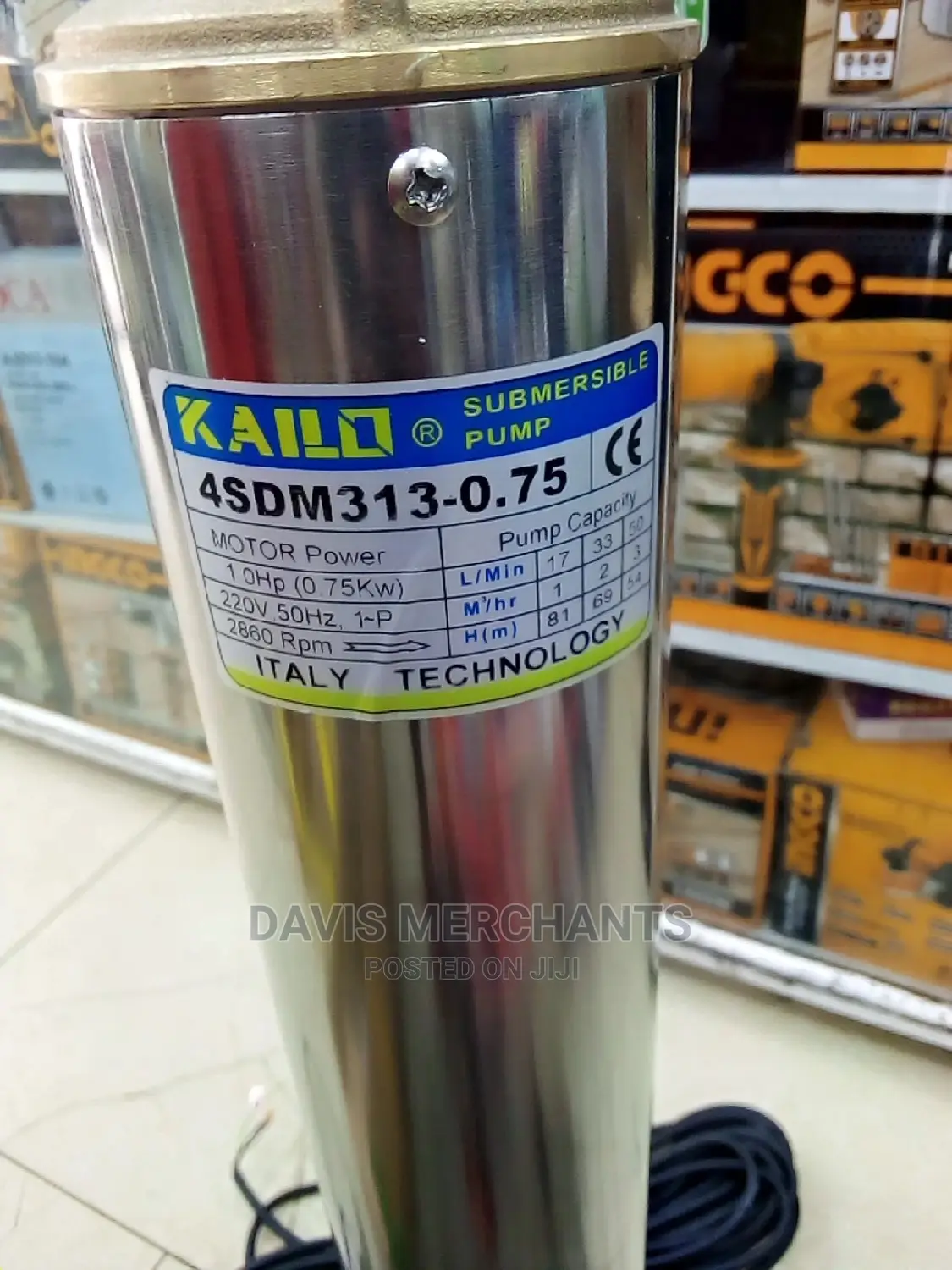 Submersible Water Pump 1hp